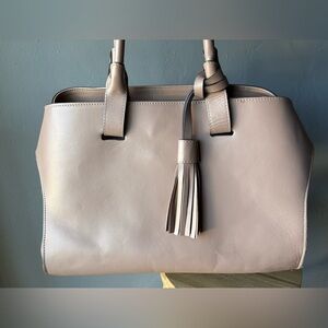 Leather Handbag Tote Satchel Blush Pink Color